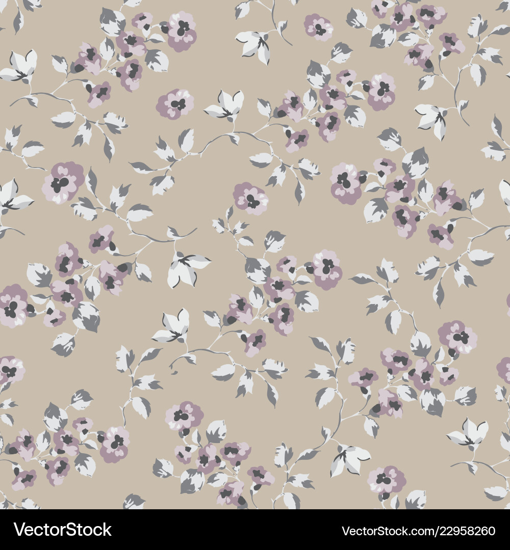 Seamless pattern design with little forget me Seamless pattern design with little forget me vector image
