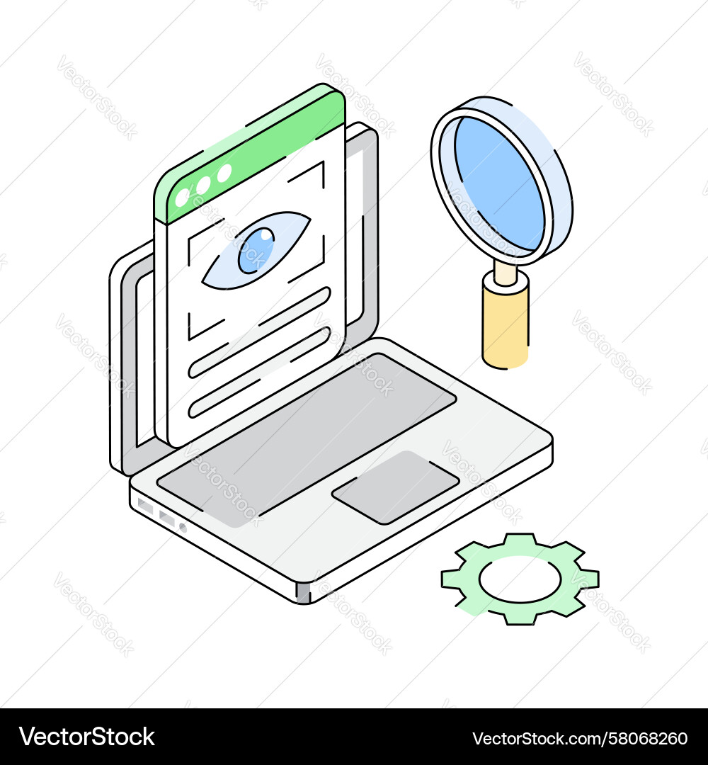 Web Dashboard Monitoring Icon Vector Image