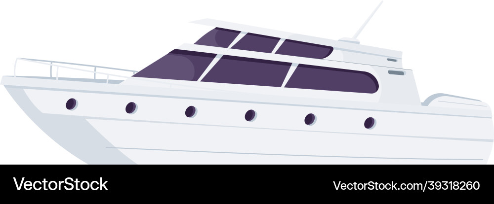 Yacht flat Royalty Free Vector Image - VectorStock