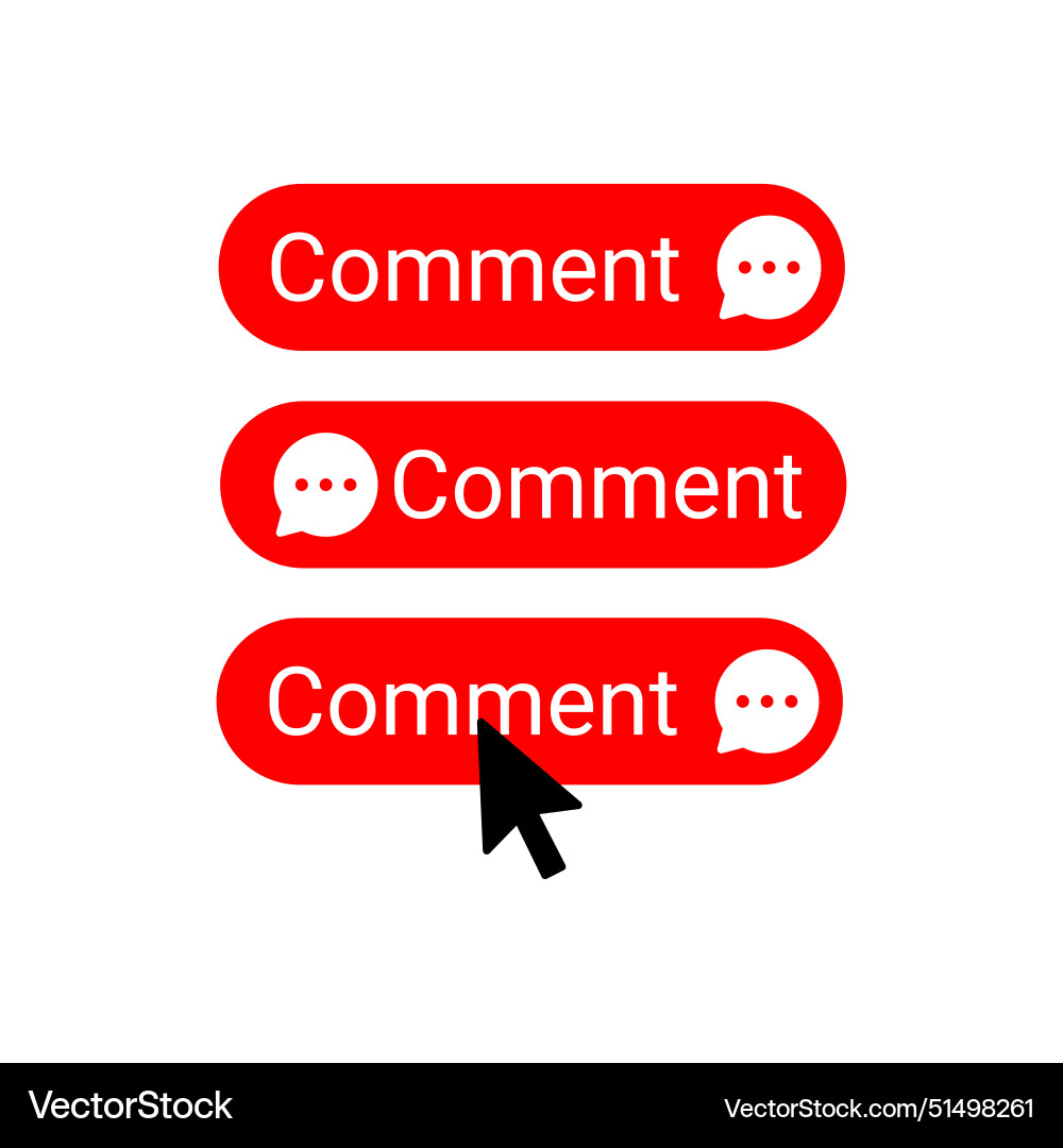 A minimalist and stylish comment button design Vector Image