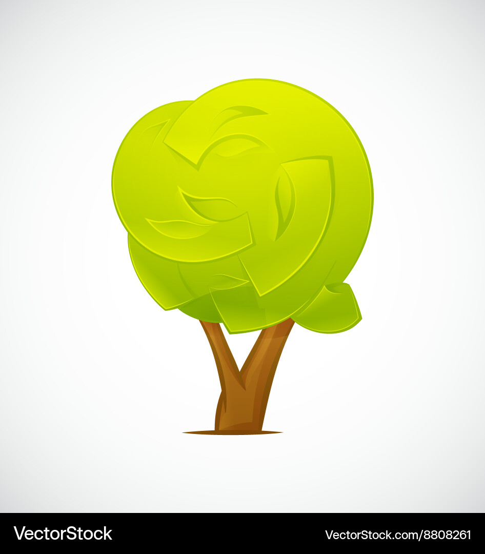 Abstract tree isolated on a white background vector image