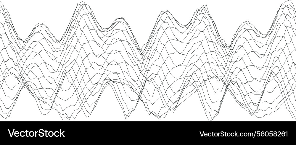 Abstract waveform pattern for modern design vector image