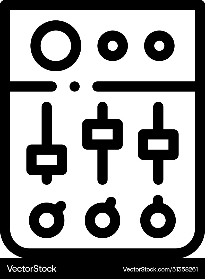 Audio mix icon thin linear style design isolated Audio mix icon thin linear style design isolated vector image