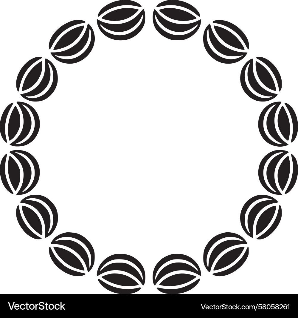 Circular Bean Pattern Vector Image