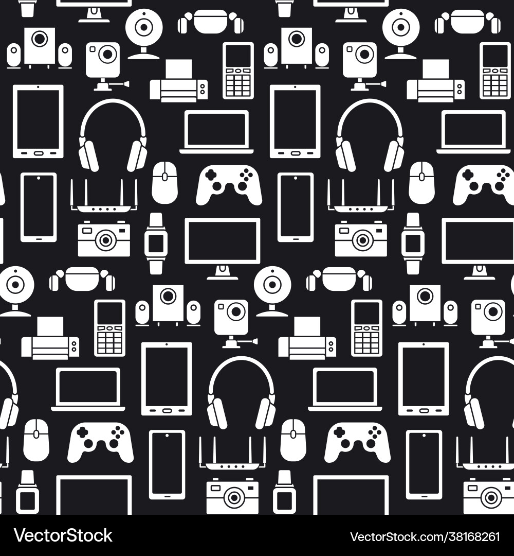 Digital devices pattern Digital devices pattern vector image