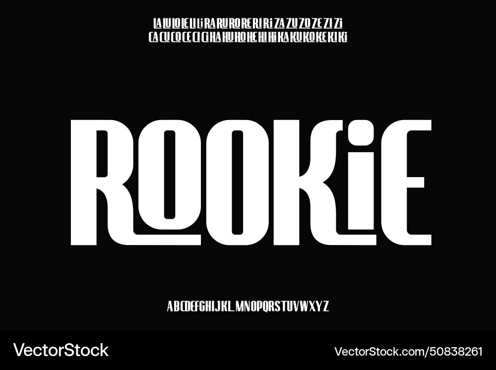 Display alphabet font design suitable Vector Image