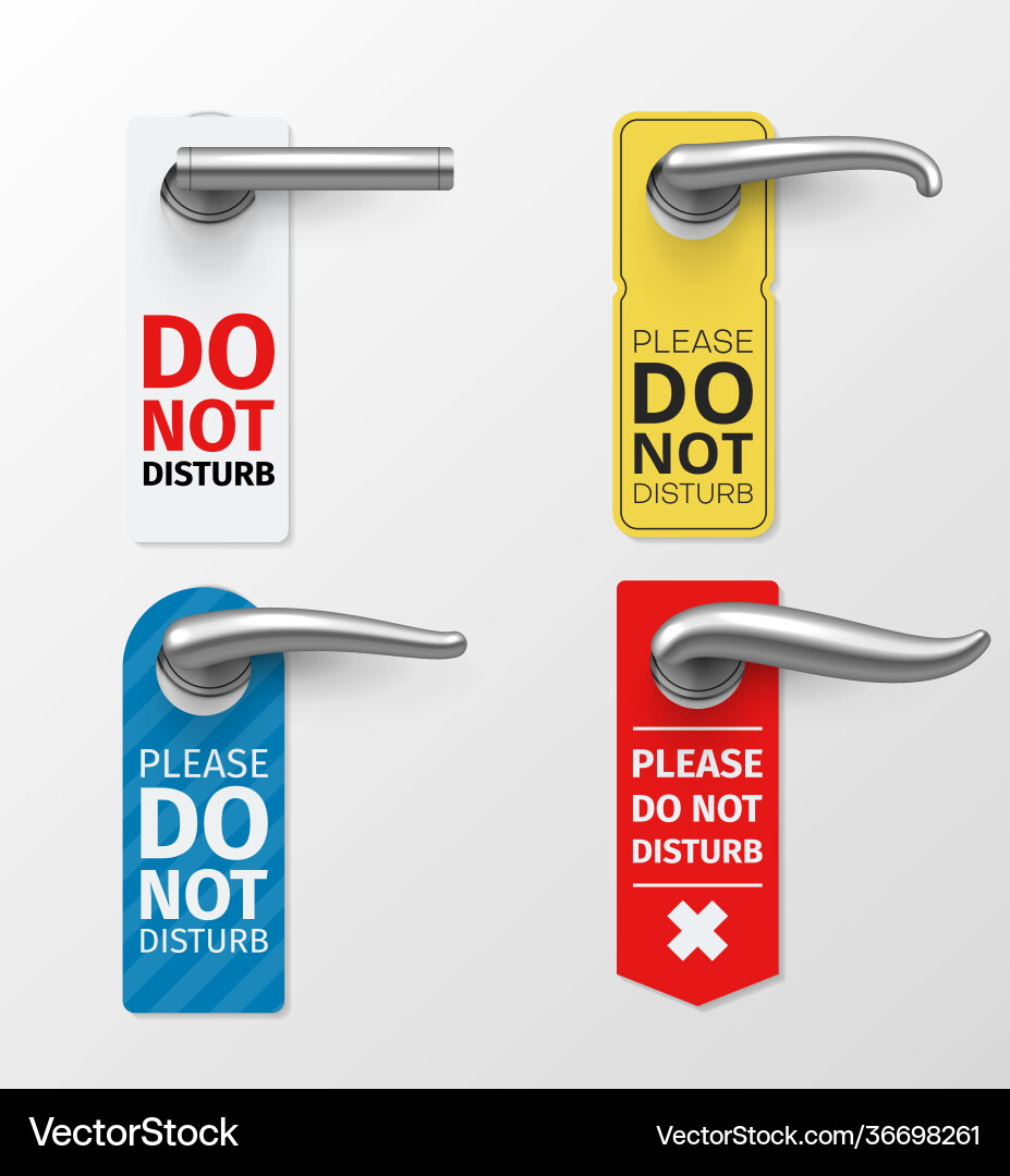 Door knob hanger sign different design set do Door knob hanger sign different design set do vector image