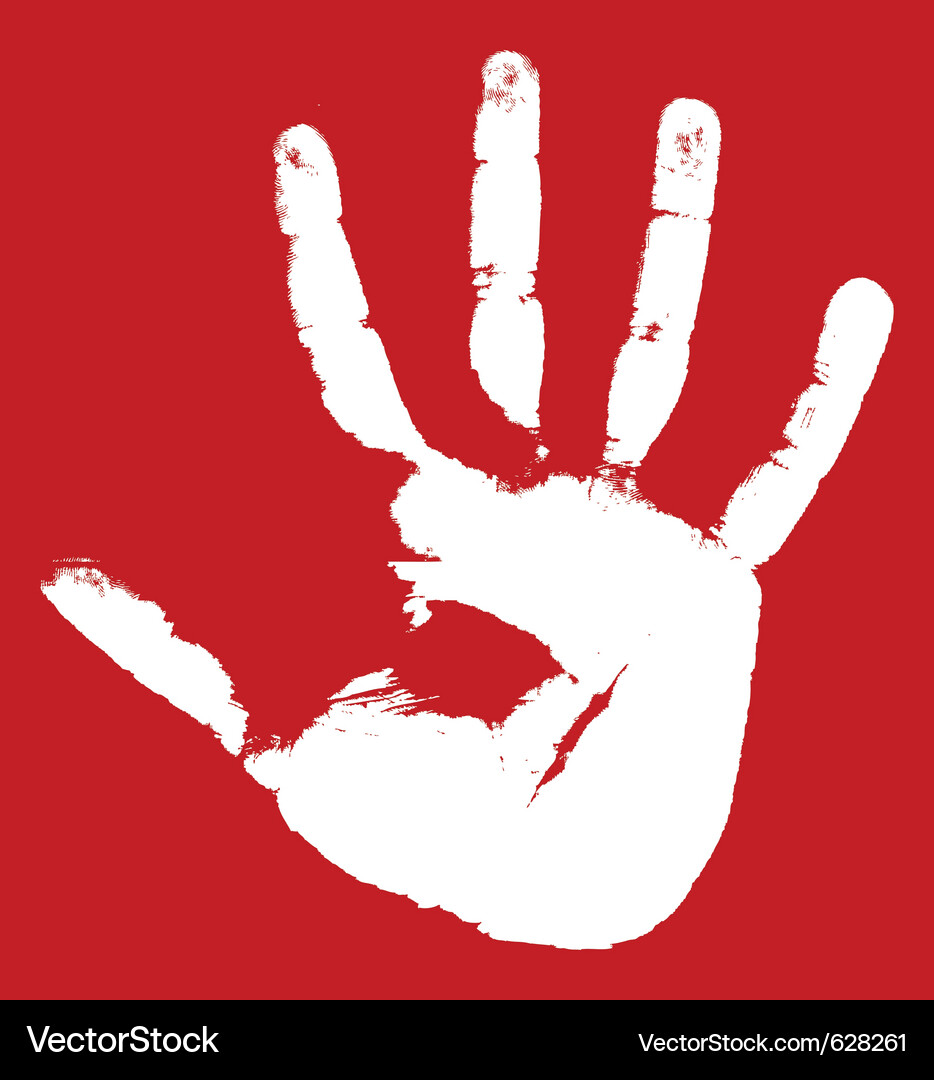 Handprint Impression Vector Image