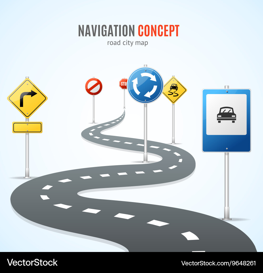 Navigation concept Vector Image
