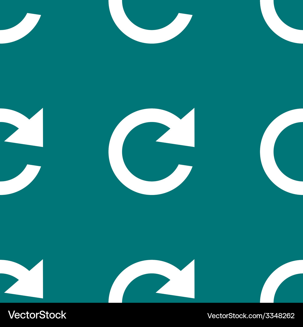 Arrow update web icon flat design seamless pattern Vector Image