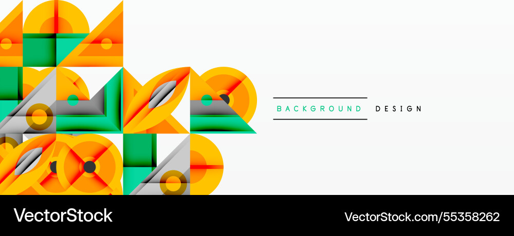 Dynamic geometric composition with sharp angles Vector Image