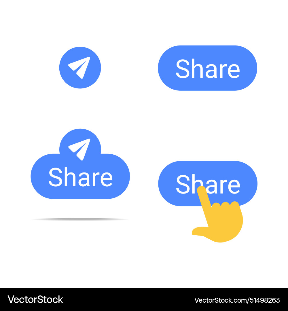 A modern and versatile share button design A modern and versatile share button design vector image