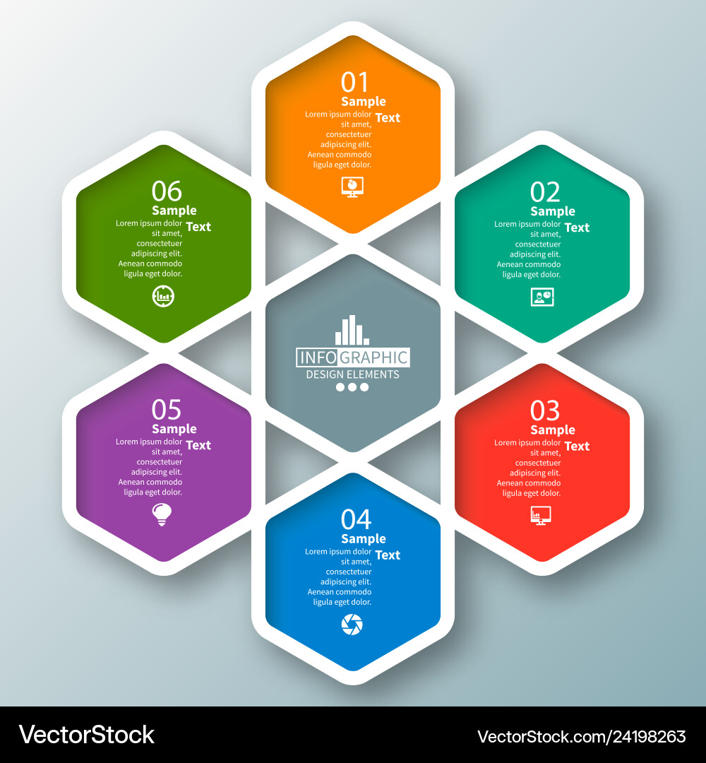 Abstract 3d paper infographics business template