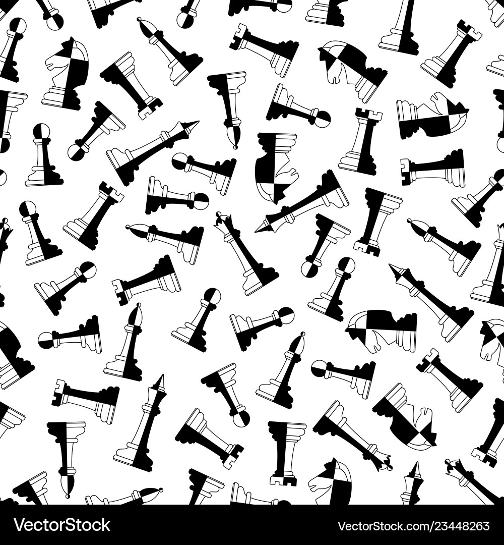 Chess seamless pattern vector image