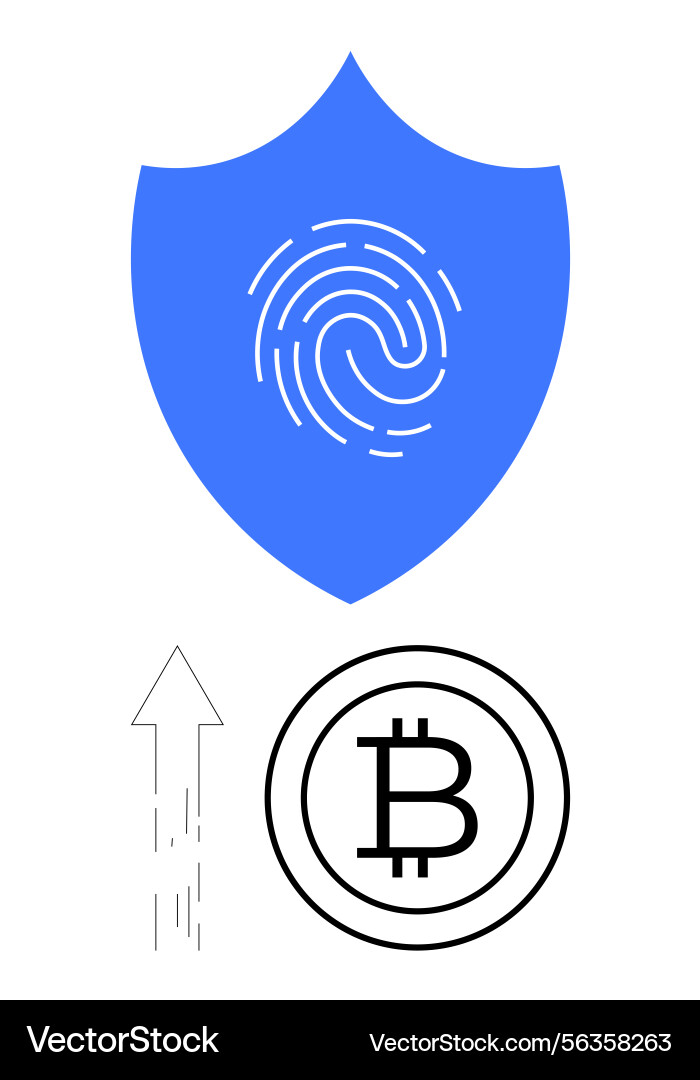Digital security and blockchain protection Digital security and blockchain protection vector image