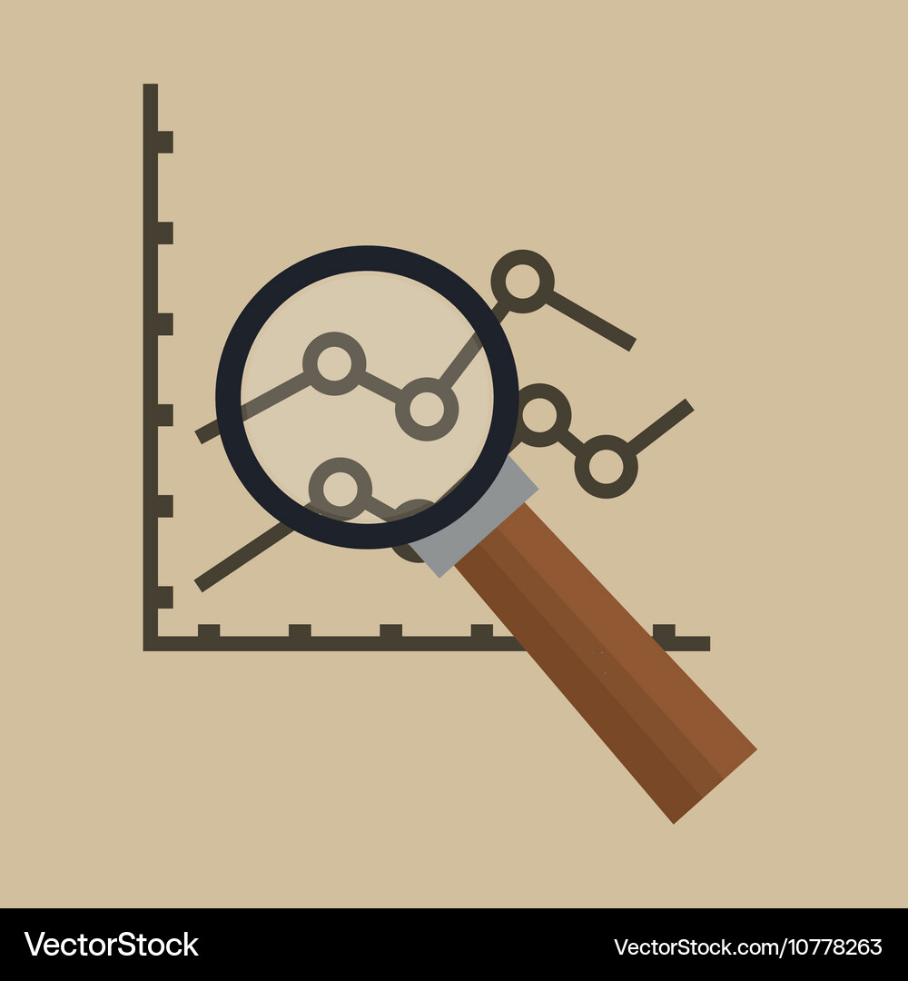Graph chart with business related icons image Vector Image