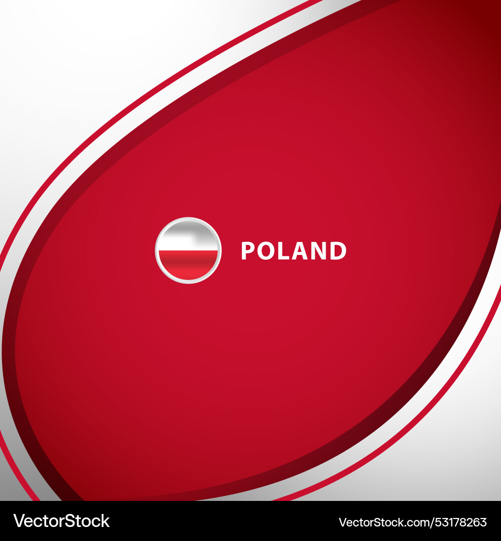 Poland square layout background concept design Vector Image