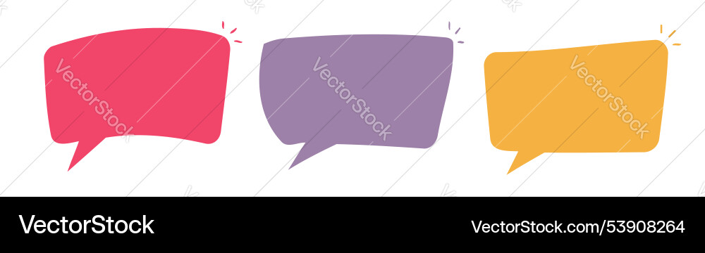 Bubble speech doodle comic cartoon dialog frame Vector Image