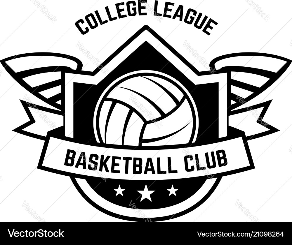 Emblem Vorlage mit Volleyball-Ball isoliert Emblem Vorlage mit Volleyball-Ball isoliert vektorbild
