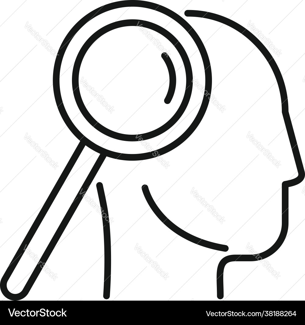 Finding solution icon outline style Finding solution icon outline style vector image