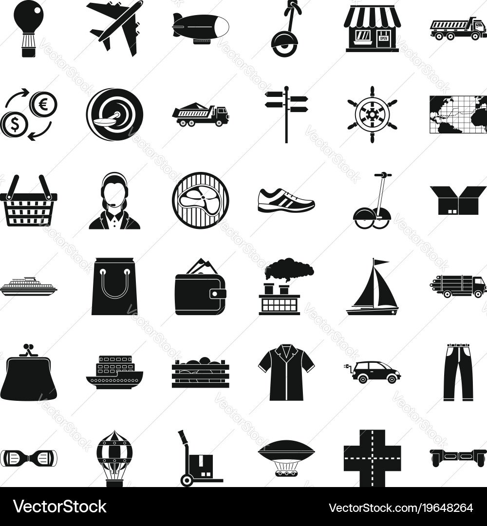 Operator icons set simple style Vector Image