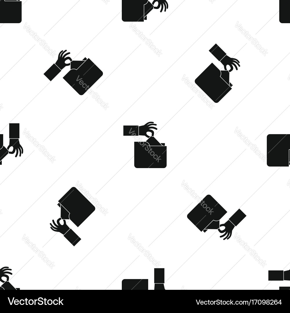 Robbery secret data in folder pattern seamless vector image
