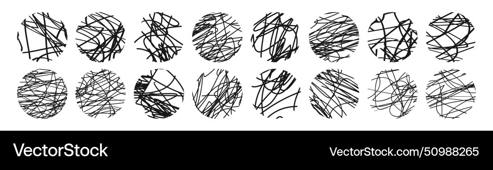 Abstract line circle background set Abstract line circle background set vector image