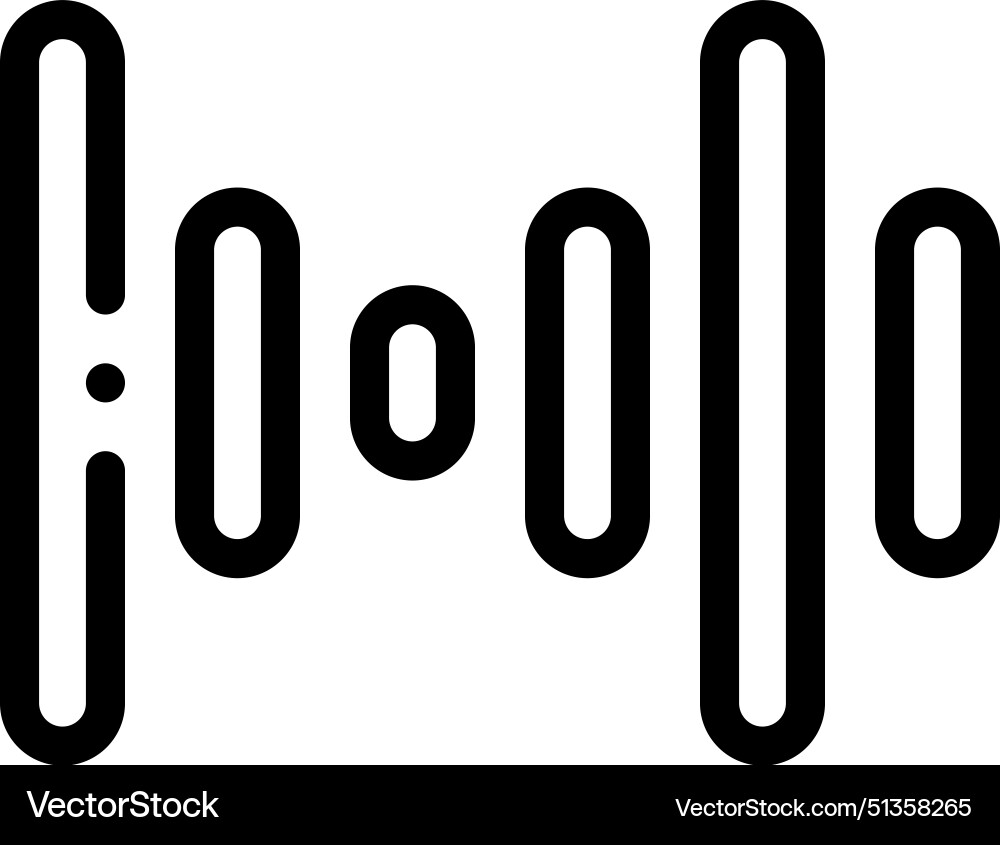Audio waves icon thin linear style design Audio waves icon thin linear style design vector image