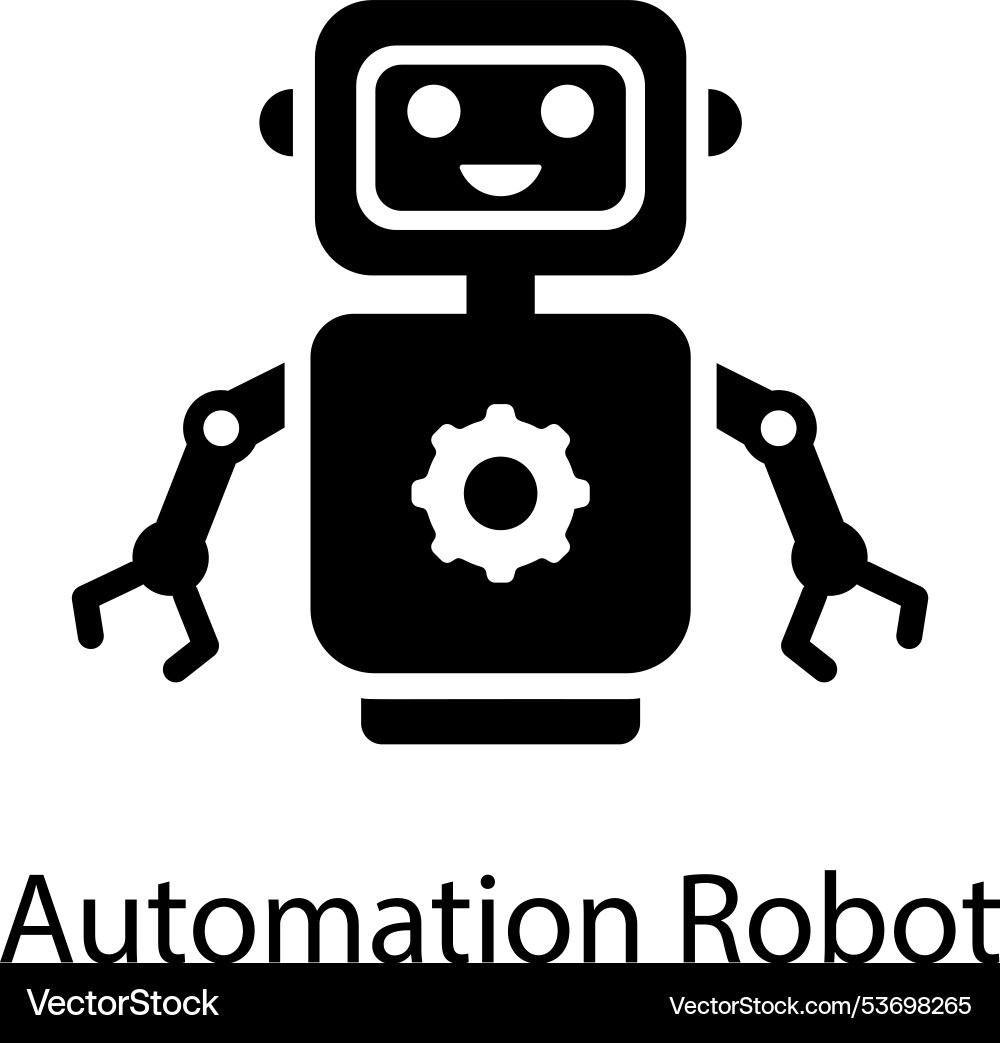 Automation robot vector image