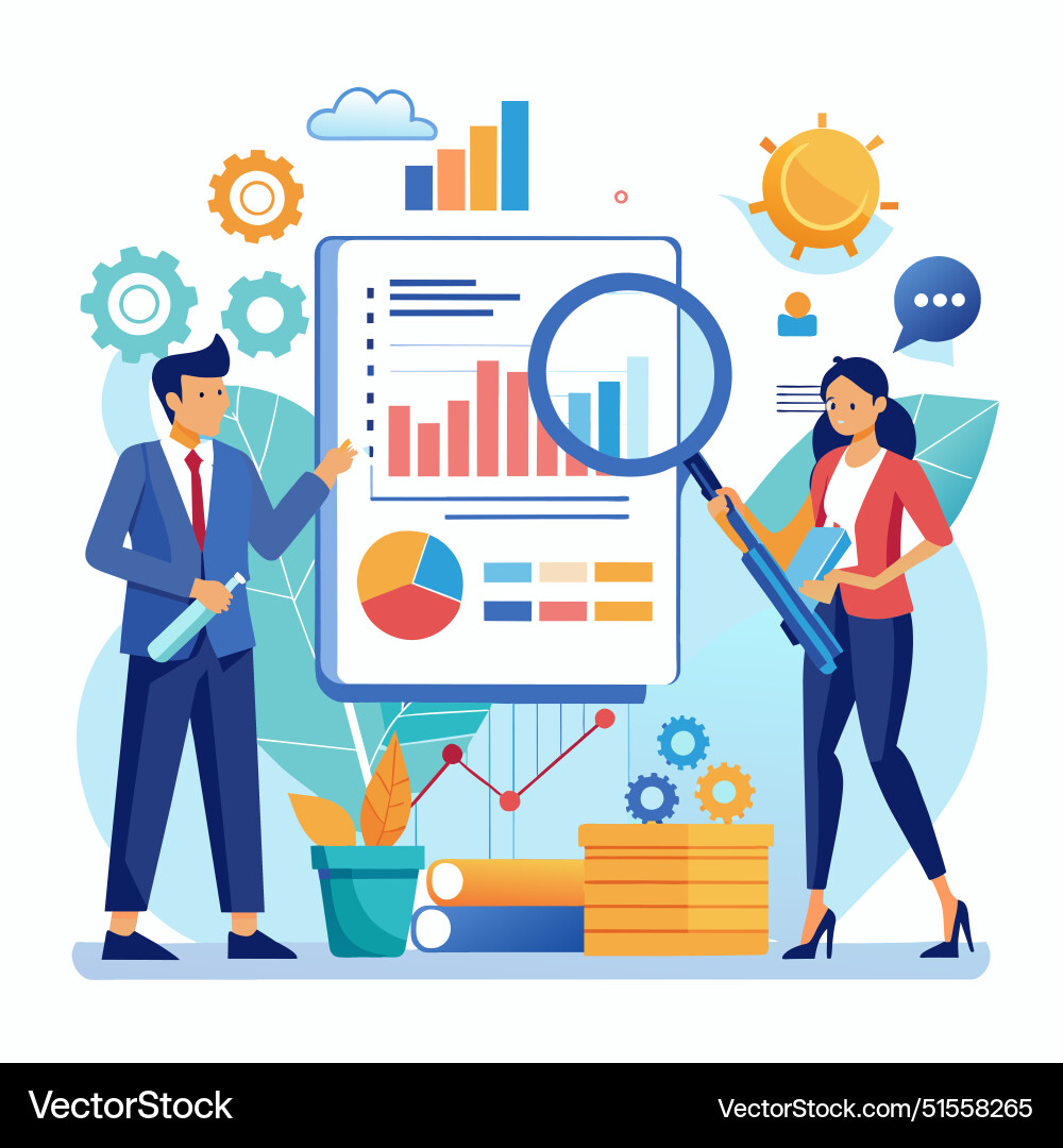 Business report data diagram and chart statistics Business report data diagram and chart statistics vector image