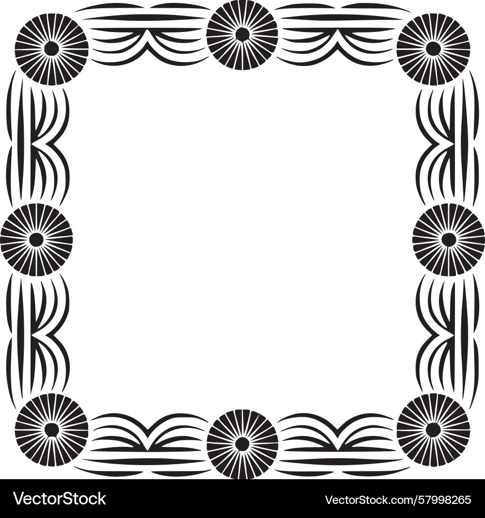 Circular Frame Pattern Vector Image
