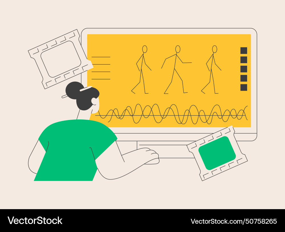 Computer animation abstract concept Vector Image