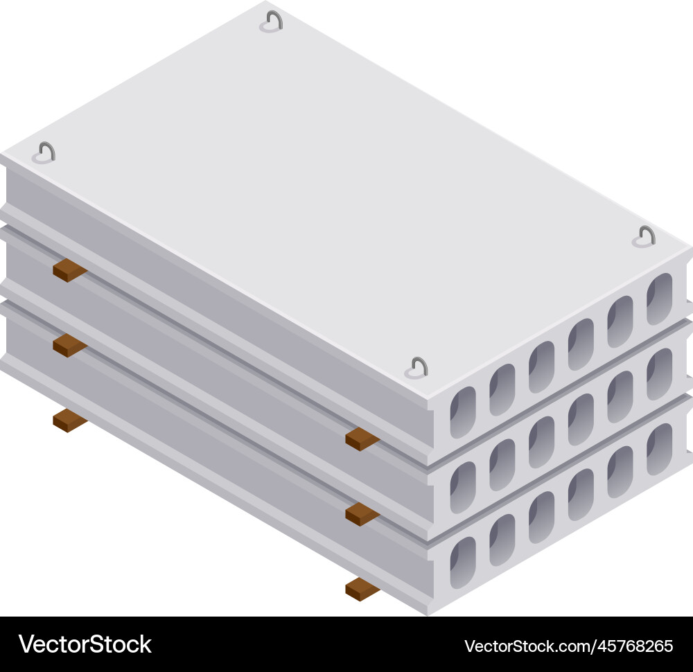 Concrete cement pallet composition Royalty Free Vector Image