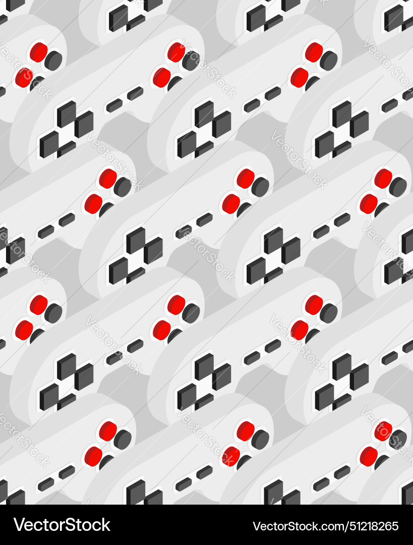 Joystick pattern seamless gamepad background Joystick pattern seamless gamepad background vector image