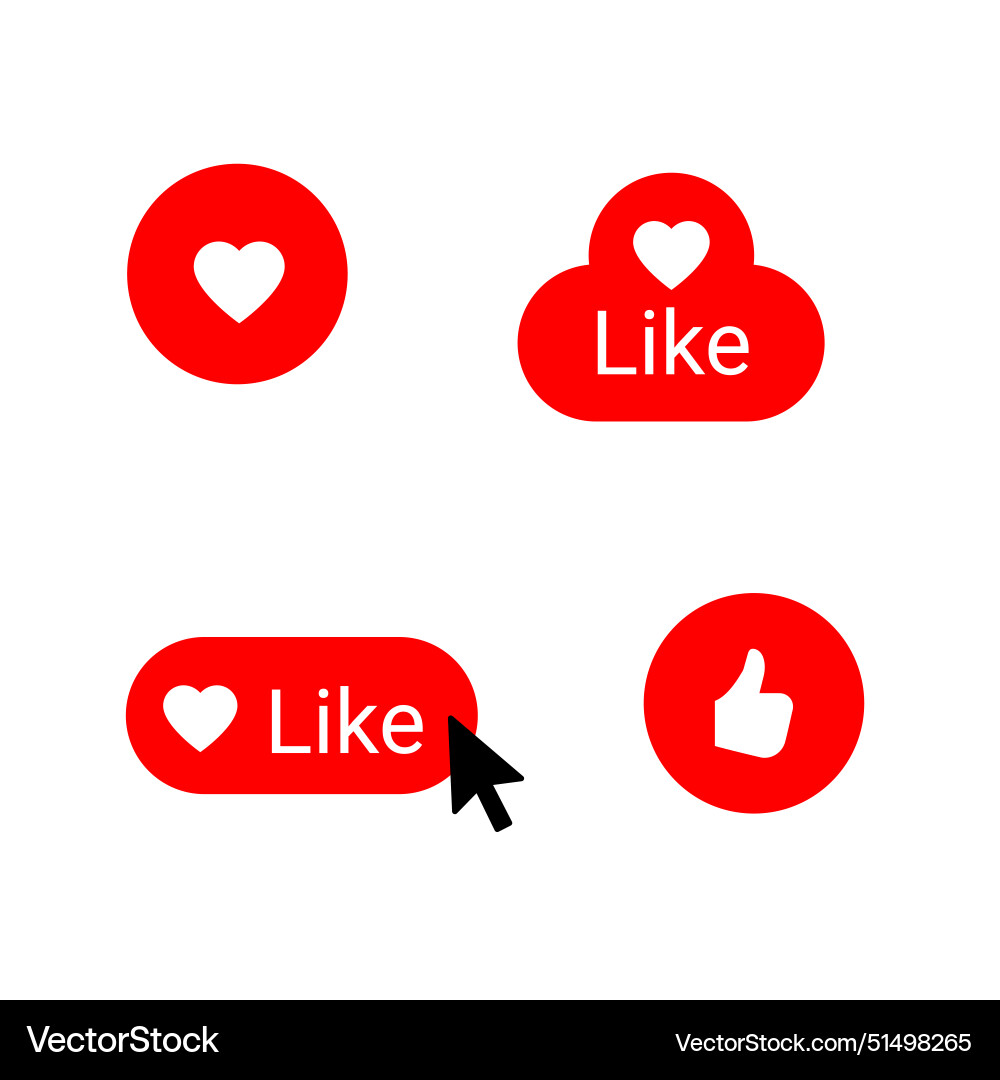Modern and sleek like button design Vector Image