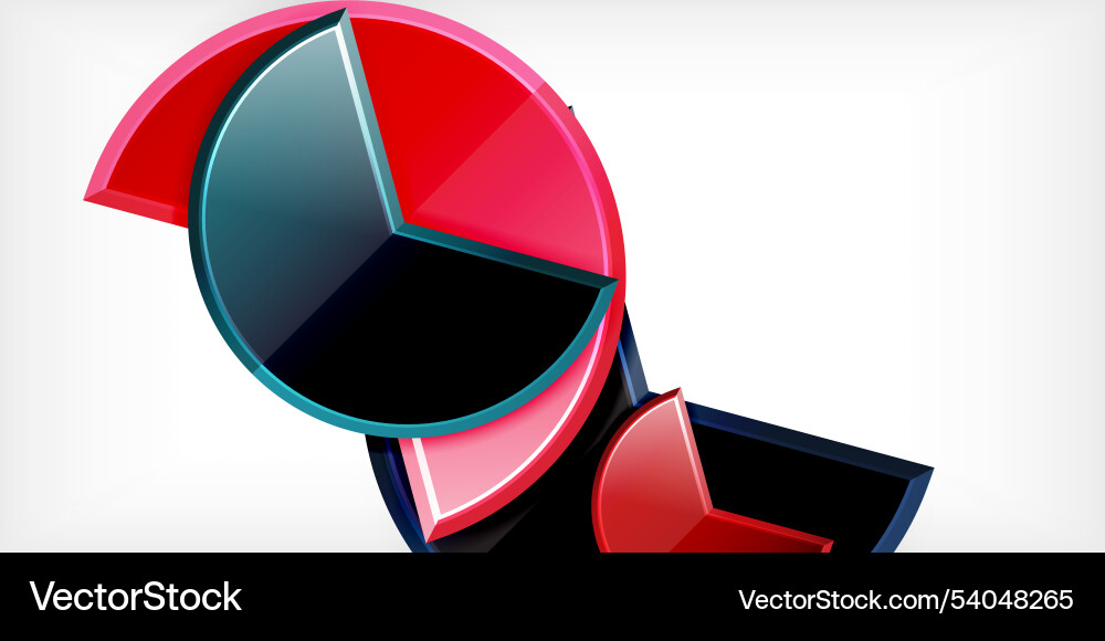 Trendy round shapes with triangular angle design Vector Image