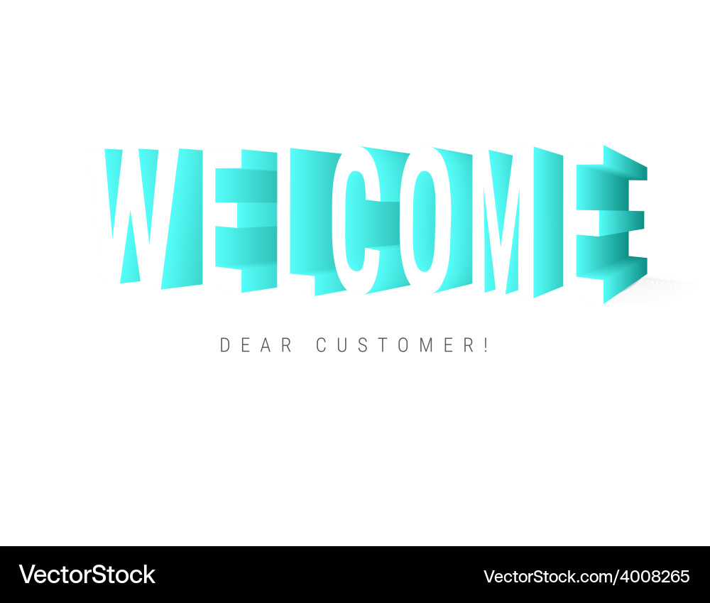 Welcome Text Message vector image