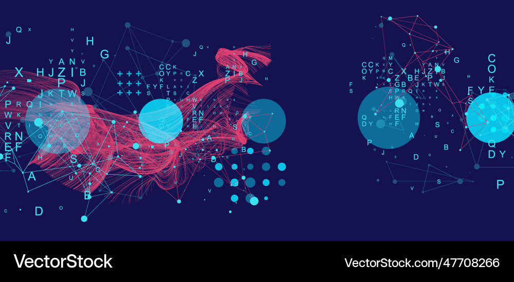 Abstract flowing wave lines design element vector image