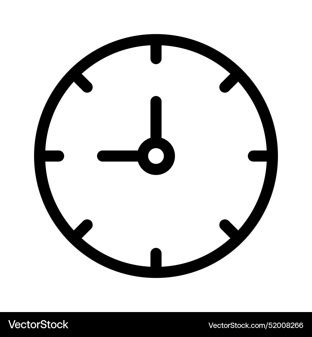 Analog clock icon perfect for timekeeping Analog clock icon perfect for timekeeping Vector Image