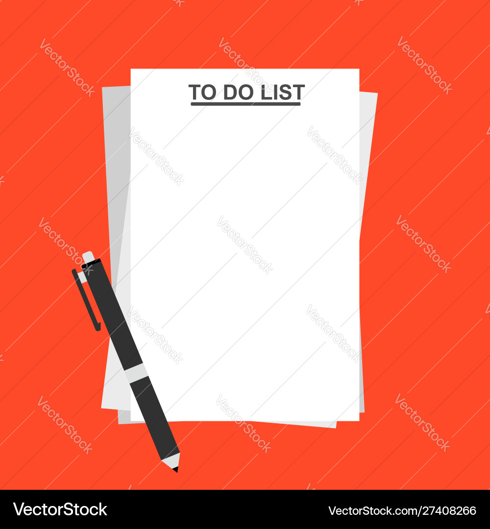 Checklist on to do list form with man signing Checklist on to do list form with man signing vector image