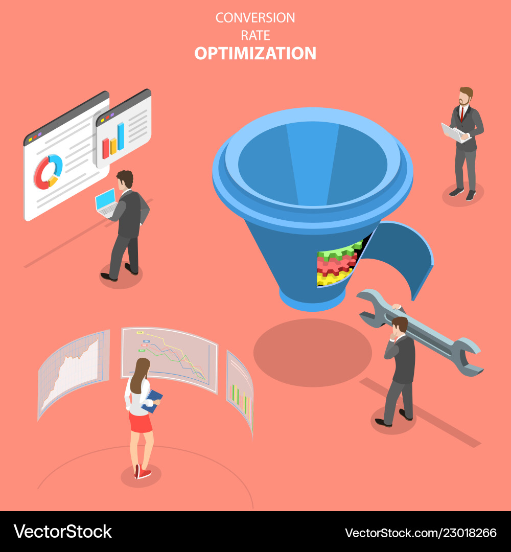 Conversion Rate Optimization vector image