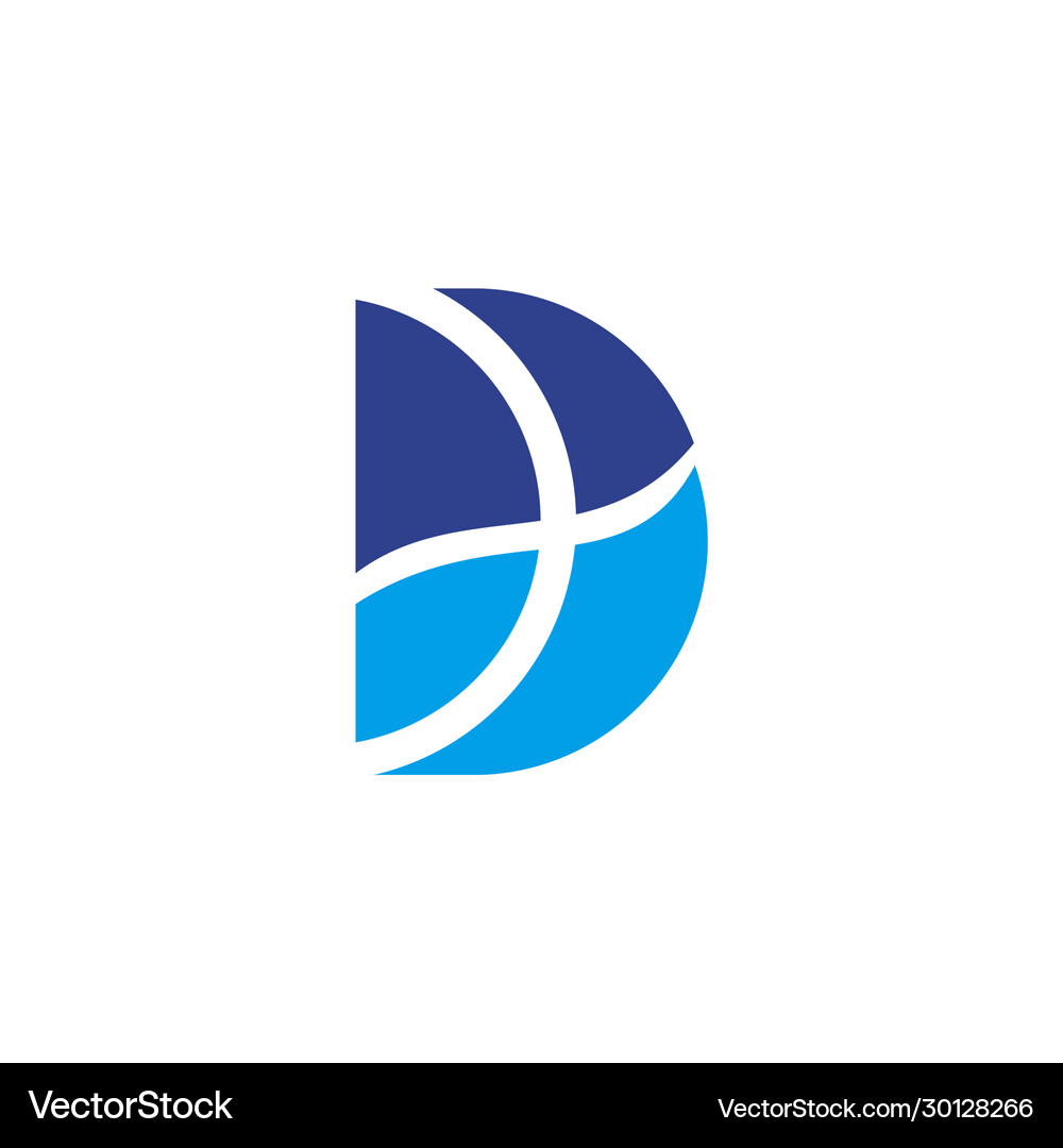 D letter initial logo design template – Royalty-Free Vector | VectorStock
