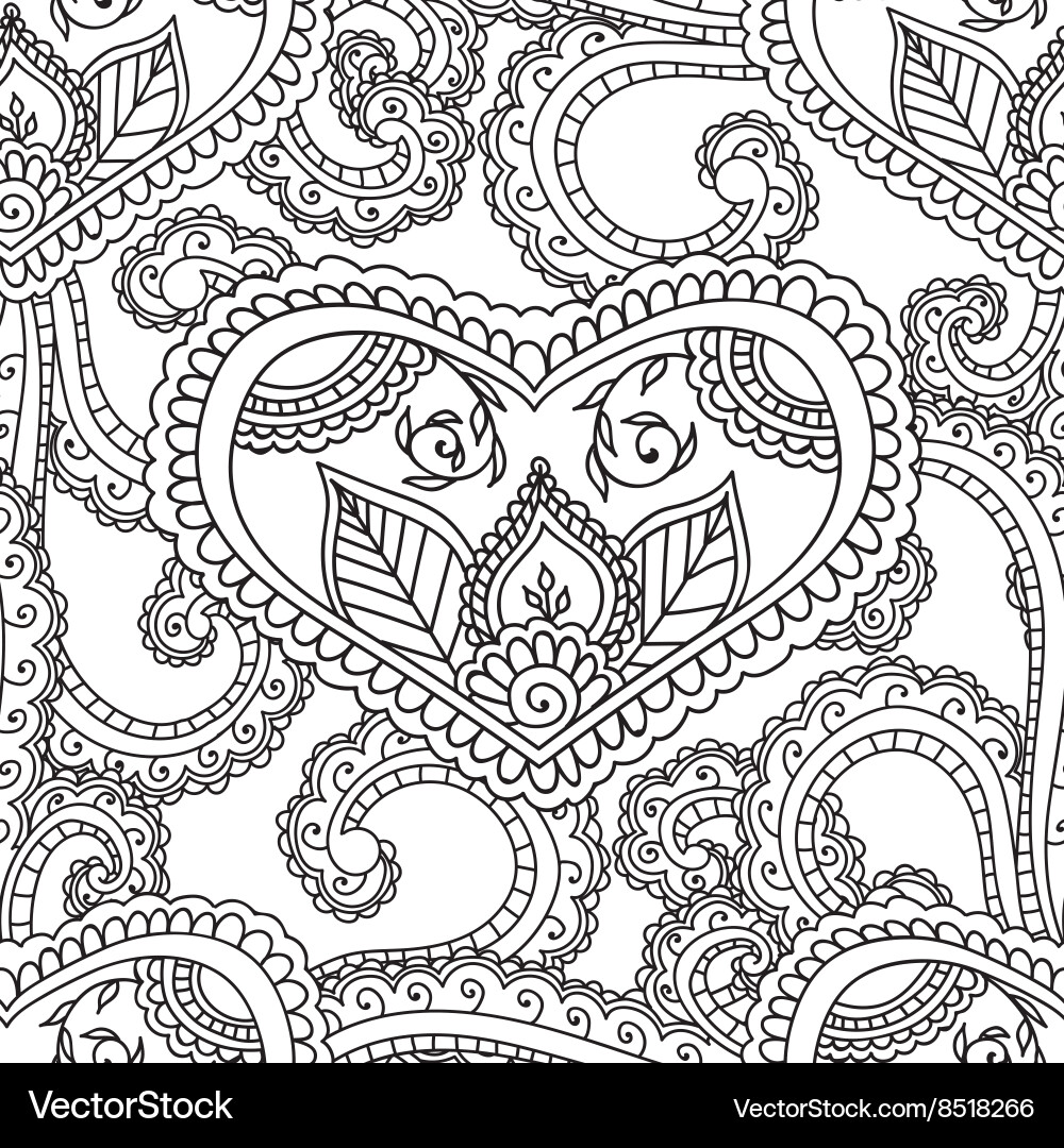 Henna Mehndi Pattern Vector Image