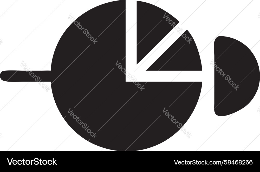 Highlighted Pie Chart Segment Vector Image