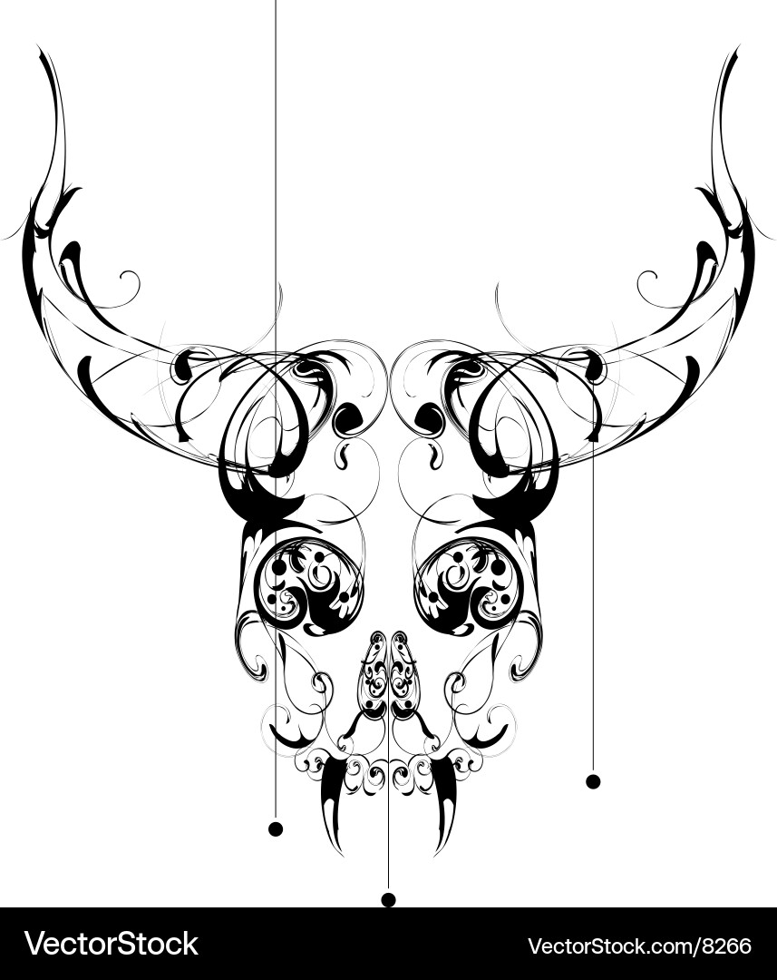 Intricate Skull Pattern vector image
