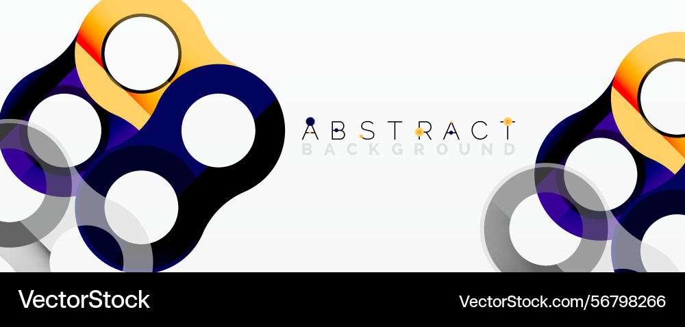 Modern abstract design overlapping circles Vector Image