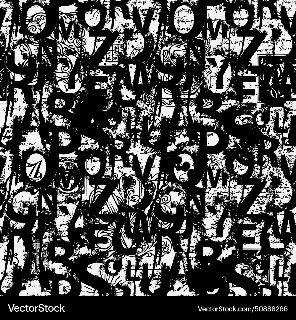 Seamless pattern with alphabet letters Seamless pattern with alphabet letters vector image