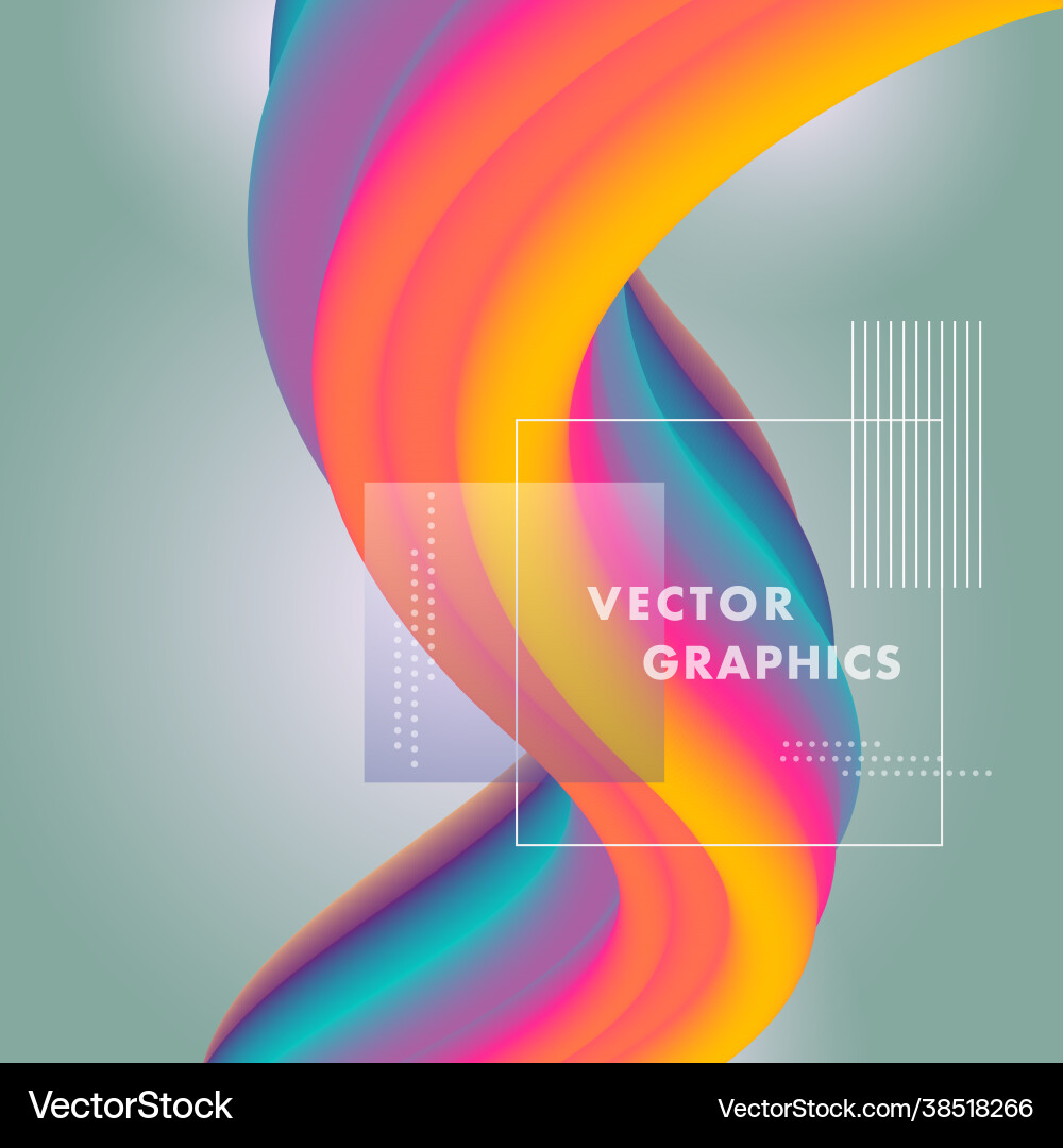 Wave liquid shape in gradient color Vector Image