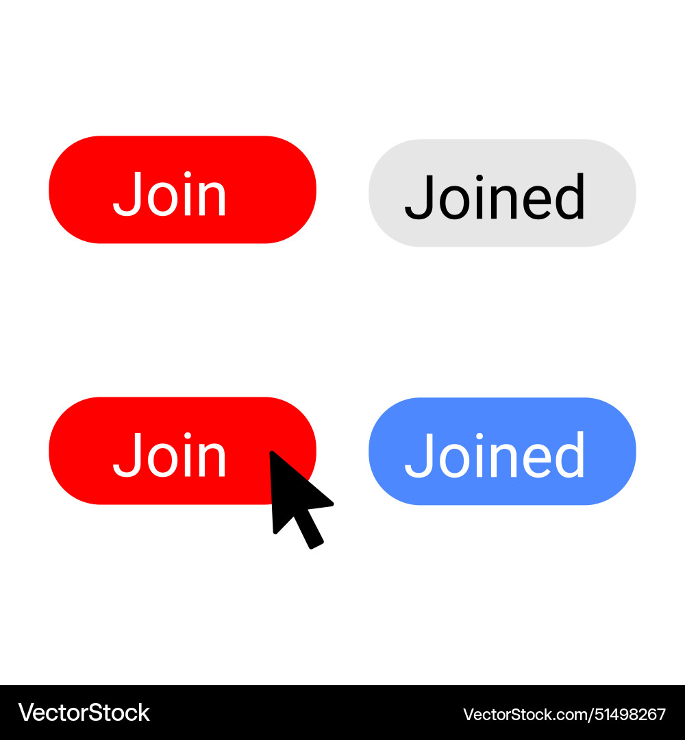 A sleek and inviting join button design A sleek and inviting join button design vector image