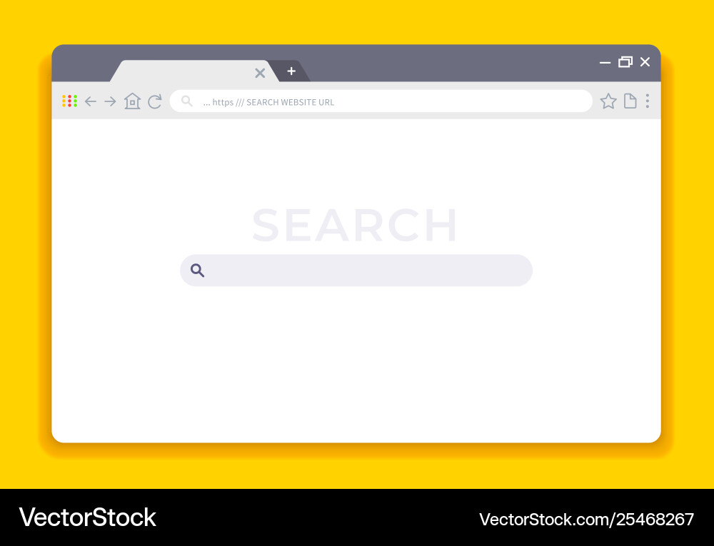 Browser Window Mockup - Website Interface vector image